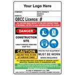 Construction Site Combination Sign - Qld Qbcc Compliant