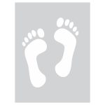 Foot Print Stencil